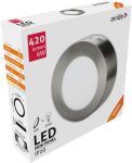   Avide LED Falra Szerelhető Kerek Mennyezeti Lámpa ALU Szatén Nikkel 6W NW 4000K