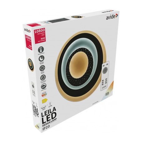 Avide Design Mennyezeti Lámpa Leila 80W(40+40) RF Távirányítóval