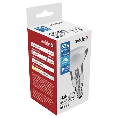 Avide Halogén R50 42W E14 2000h