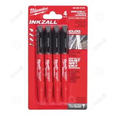   MILWAUKEE JELÖLŐ FILC 0,6mm, tartós hegyű fekete (4 darabos kiszerelés)