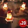 LED fényfüzér - mikulás - 2,2 m - 20 LED - melegfehér - 2 x AA LED fényfüzér - mikulás - 2,2 m - 20 LED - melegfehér - 2 x AA
