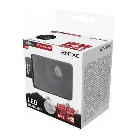 Entac Fejlámpa Fókuszálható Szenzoros 10W XHP50+RED