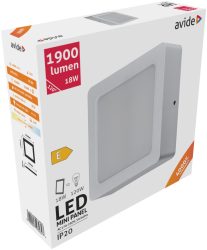Avide LED Falra Szerelhető Négyzetes Mennyezeti Lámpa Műanyag 18W NW 4000K