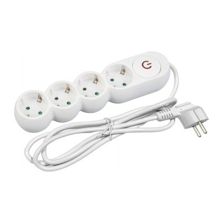 Entac D1 Elosztó 4 Foglalat Kapcsolóval 1,5m 3G1.5