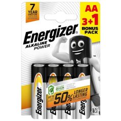 Energizer Power Alkáli Ceruza Elem AA B3+1
