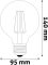 Avide LED Filament Globe G95 7W E27 WW 2700K