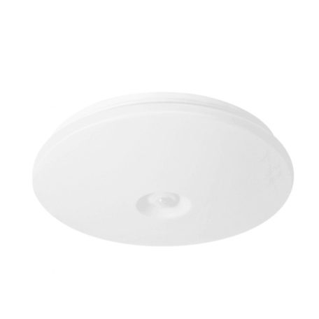 EcoLight LED 18 W-os o330 mm, beépített mozgásérzékelős kerek, fehér mennyezeti lámpa IP44-es védett