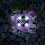 LED-es leszúrható szolár lámpa - lila - hidegfehér