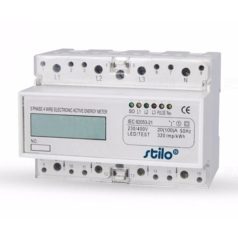   Almérő háromfázisú 20-100 A-ig fázisonként, digitális, sínre 7 modul, direkt mérő Stilo, max.