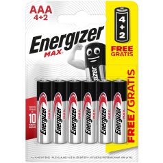 Energizer Max Alkáli Mikro Elem AAA B4+2