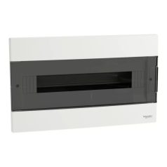   Kiselosztó PE/N-sínnel 1x 18M süllyesztett fehér IP40 átlátszó teli ajtó EASY9 EU Schneider