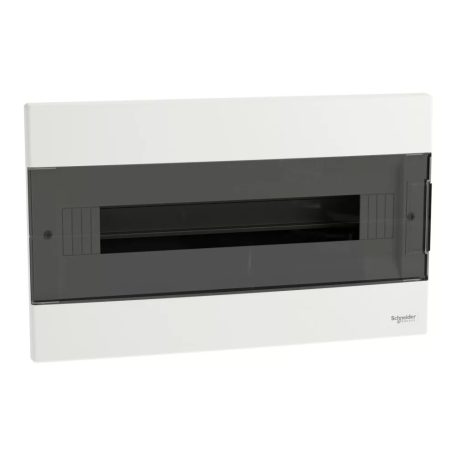 Kiselosztó PE/N-sínnel 1x 18M süllyesztett fehér IP40 átlátszó teli ajtó EASY9 EU Schneider