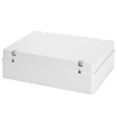   Kötődoboz 380x300x120mm falon kívüli, sima oldalú, IP56, csavaros fedél