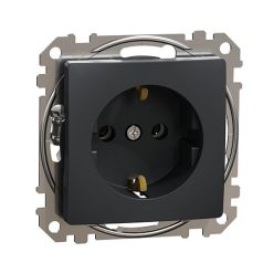 SEDNA ÚJ földelt dugalj antracit Kn csavaros bekötés