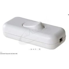   Zsinórkapcsoló 4A 250v fehér zsinorközi kapcsoló 4A fehér 40b