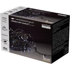   Entac Karácsonyi IP44 240 LED Sorolható Füzér WW 24m szett adapterrel