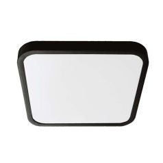   IP44 mennyezeti LED lámpatest - négyzet (24W/2500lm) természetes fehér, fekete (295 mm)