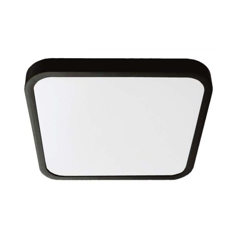 IP44 mennyezeti LED lámpatest - négyzet (24W/2500lm) természetes fehér, fekete (295 mm)