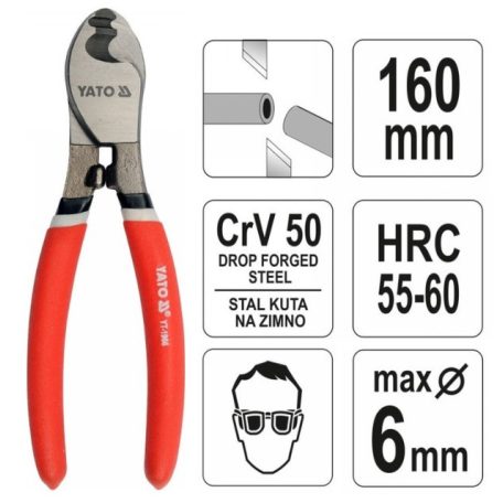 YATO KÁBELVÁGÓ 160mm