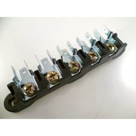 SFK5  5 csavaros sorkapocs egyenként 3x6,3mm-es fülekkel 41A 450V