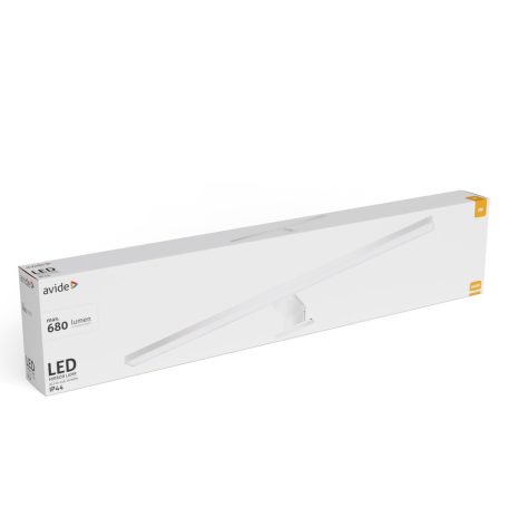 Avide LED Tükörvilágító Lámpa Szögletes Króm Műanyag 600mm NW 4000K 8W IP44