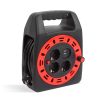 Kábeldob műanyag tartóval - 3 x 1,5 mm2 + 2 x USB - 15 m