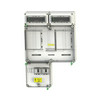 1/3F mérőszekrény 1xM63.80A+1xV32 +2x12M légkábeles PVT 6075 Á-V Fm-SZ ÁK Csatári Plast CSP21.E020ÁK