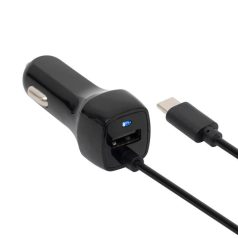   SAL SAU 24MU autós USB töltő 2in1, 2 készülék, USB, microUSB, 2,4 A összesen