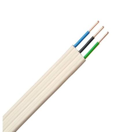 MM-fal kábel vakolatba AT-N05VVH-U tömör réz fehér 3x 1.5mm2 300V/U0 AT-N05VVH-U (MMCu) 100m MMCU3X1,5.