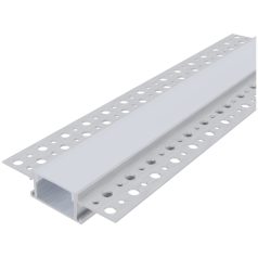   Avide Alu Profil "U" 61x14mm Gipszkartonba Süllyeszhető Opál búrával 1m, "szett"