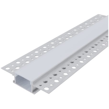 Avide Alu Profil "U" 61x14mm Gipszkartonba Süllyeszhető Opál búrával 1m, "szett"