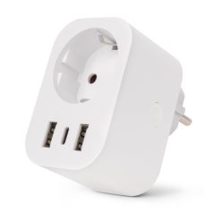   Entac Smart Hálózati Adapter 1x Type-F, 2xUSB-A, 1xUSB-C 2.4A WIBLE