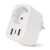 Entac Smart Hálózati Adapter 1x Type-F, 2xUSB-A, 1xUSB-C 2.4A WIBLE