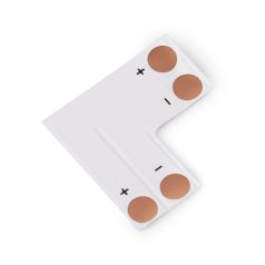   Avide LED Szalag 12-24V L sarok elem, forr.mentes, fehér-2eres, 8mm