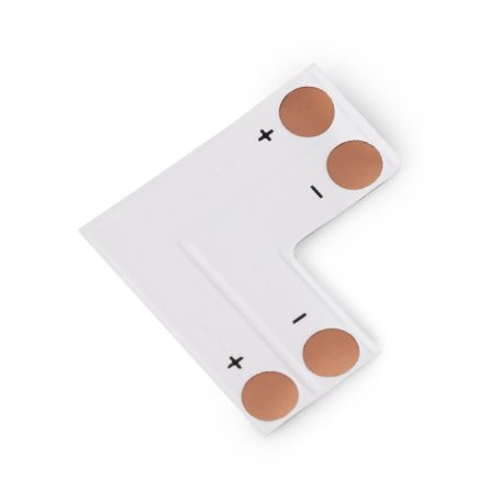 Avide LED Szalag 12-24V L sarok elem, forr.mentes, fehér-2eres, 8mm