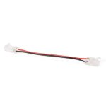   Avide C-LED Szalag 12-24V csatlakozó, forr.mentes, fehér-2eres, 8mm