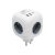Home CUBE1 kocka elosztó USB töltővel, 3 aljzat gyermekvédelemmel, 1db USB C, 2db USB A, max. 3680 W