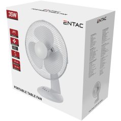 Entac Hordozható Asztali Ventilátor 35W