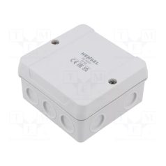   Kötődoboz 98x98x55mm falon kívüli, IP55, 4mm2, csavaros fedél (DE 9340)