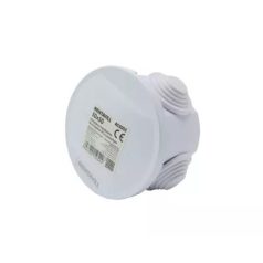   Kötődoboz 50x50mm falon kívüli, membrános, IP65, kerek, pattintós fedél