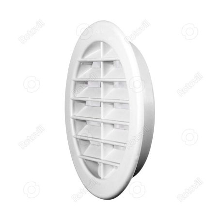 SZELLŐZŐRÁCS MV 125 BVS 125mm KEREK HÁLÓS FEHÉR CSŐCSATL.