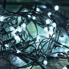   MLC 58/M - Home MLC 58/M mini LED-es fényfüzér, 4,9 m / 50 db színes LED, 8 fényprogram, zöld vezeték, elemes, kül- és beltéri kivitel