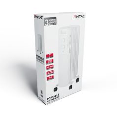 Entac Olajradiátor 7 taggal 1500W Fehér