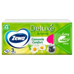 Zewa Deluxe papírzsebkendő 90 db 3 réteg kamilla