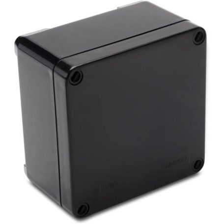 Kötődoboz kitörhető UV-álló falonkívüli 105mm x 105mm 64mm fekete műanyag IP65 PKG 100 OP Dietzel 000848