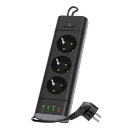 KOBI LINEA PRO XC hosszabbító 3 aljzat + usb