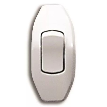 Zsinórközi kapcsoló fehér 6A 220-240V