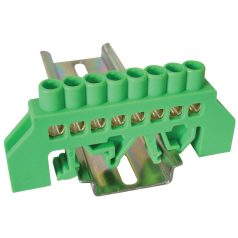 Szigetelt földelősín (N/PE)6*9-8,zöld