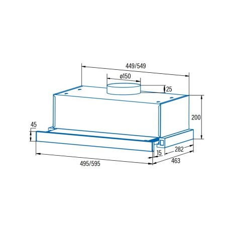 Cata - Konyhai Páraelszívó TFB-5150 X