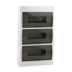   Süllyesztett lakáselosztó doboz, C sorozat, 54modulos,átlátszó ajtó-3soros,392x522x106mm,IP40 